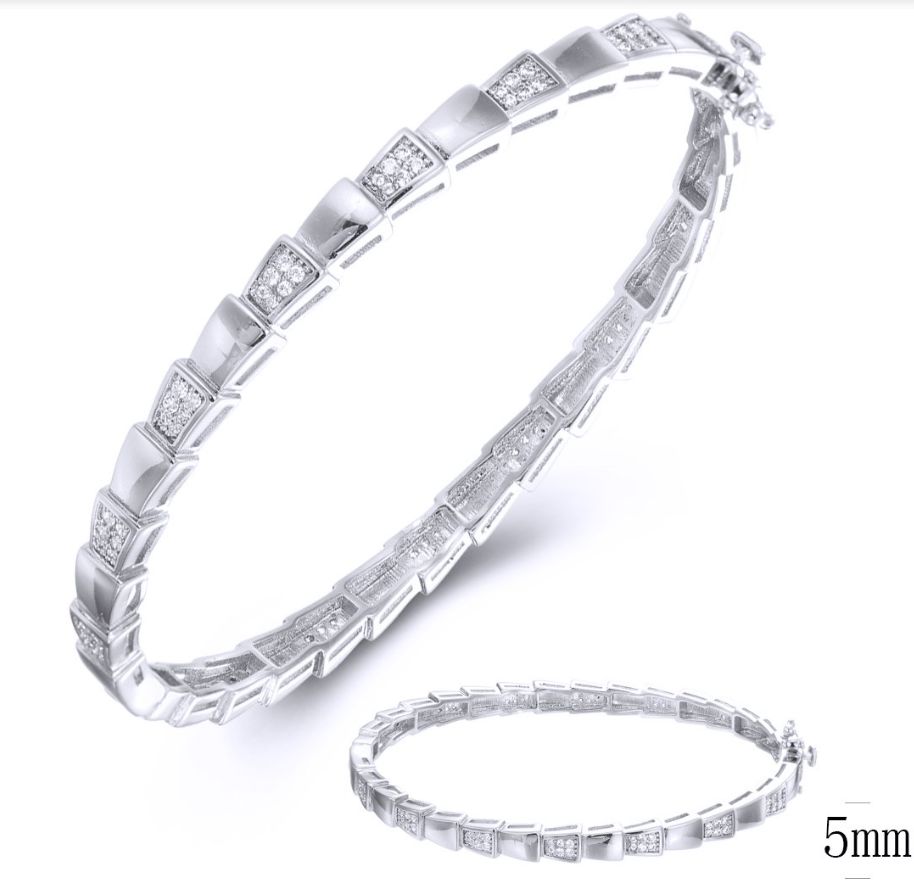 SA04182, Ladies' Moissanite Ring, S925, Rhodium Plated, White, 17.35g