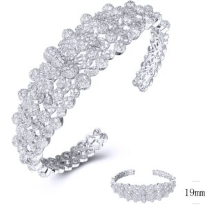 SA04035, Ladies' Moissanite Ring, S925, Rhodium Plated, White, 20.85g