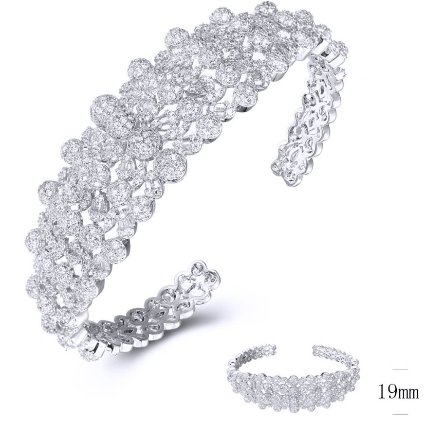 SA04035, Ladies' Moissanite Ring, S925, Rhodium Plated, White, 20.85g