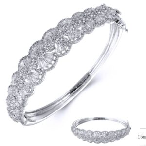 SA03648, Ladies' Moissanite Ring, S925, Rhodium Plated, White, 28.14g