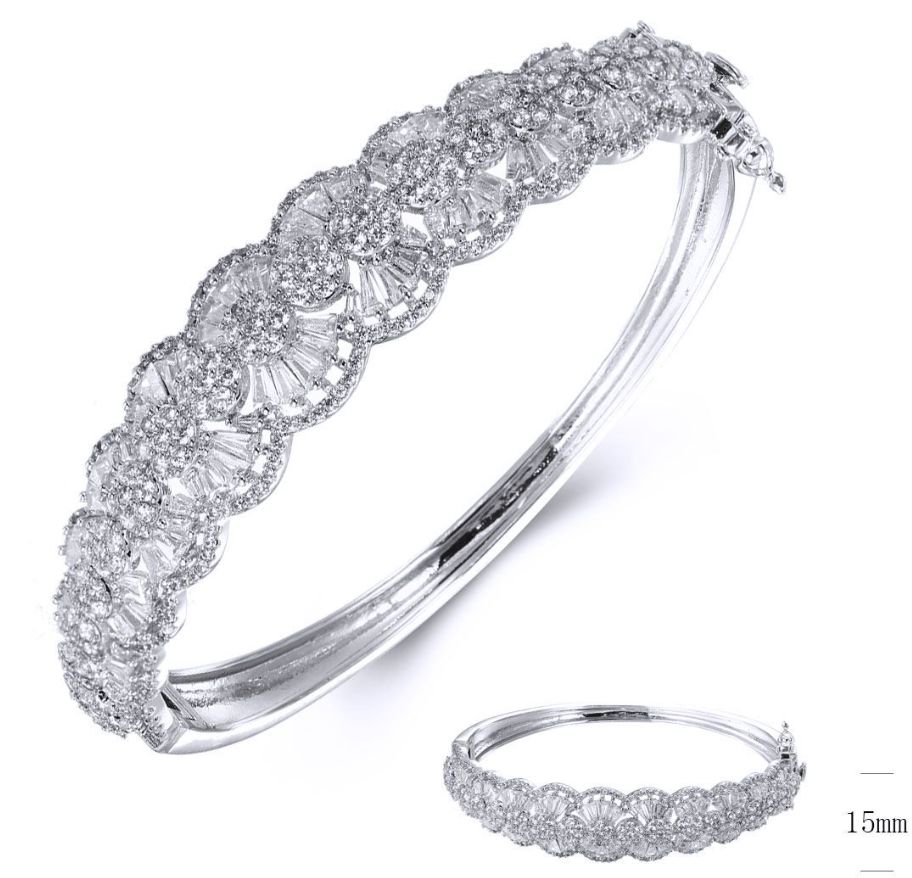 SA03648, Ladies' Moissanite Ring, S925, Rhodium Plated, White, 28.14g