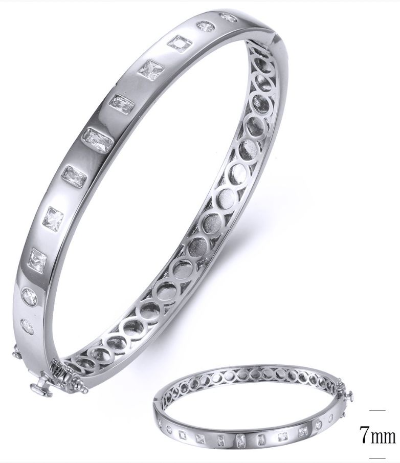 SA04682, Ladies' Moissanite Ring, S925, Rhodium Plated, White, 21.27g