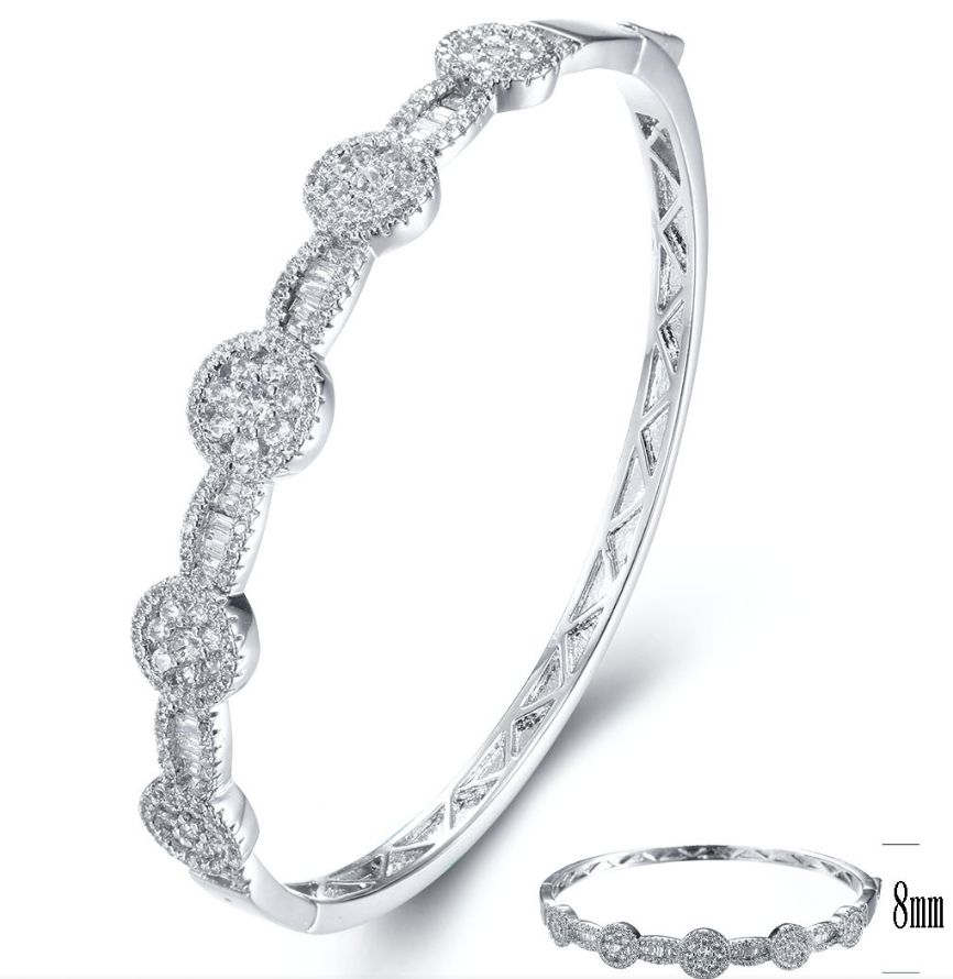 SA02562, Ladies' Moissanite Ring, S925, Rhodium Plated, White, 14.61g