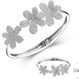 SA03012, Ladies' Moissanite Ring, S925, Rhodium Plated, White, 21.55g