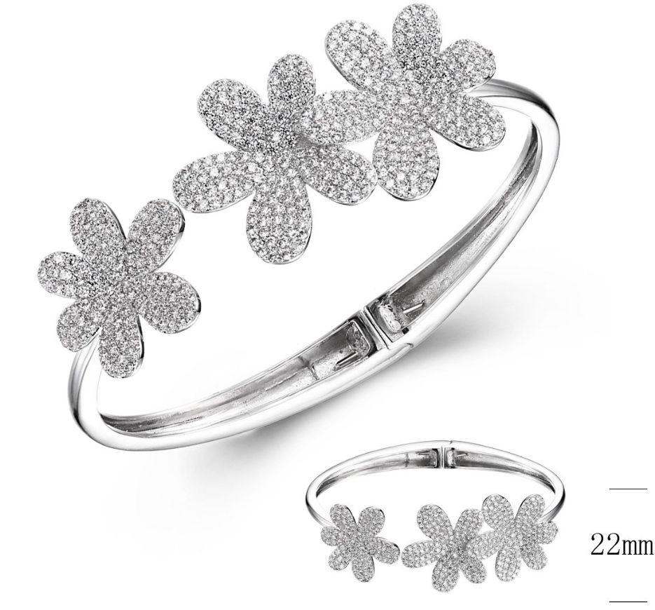 SA03012, Ladies' Moissanite Ring, S925, Rhodium Plated, White, 21.55g