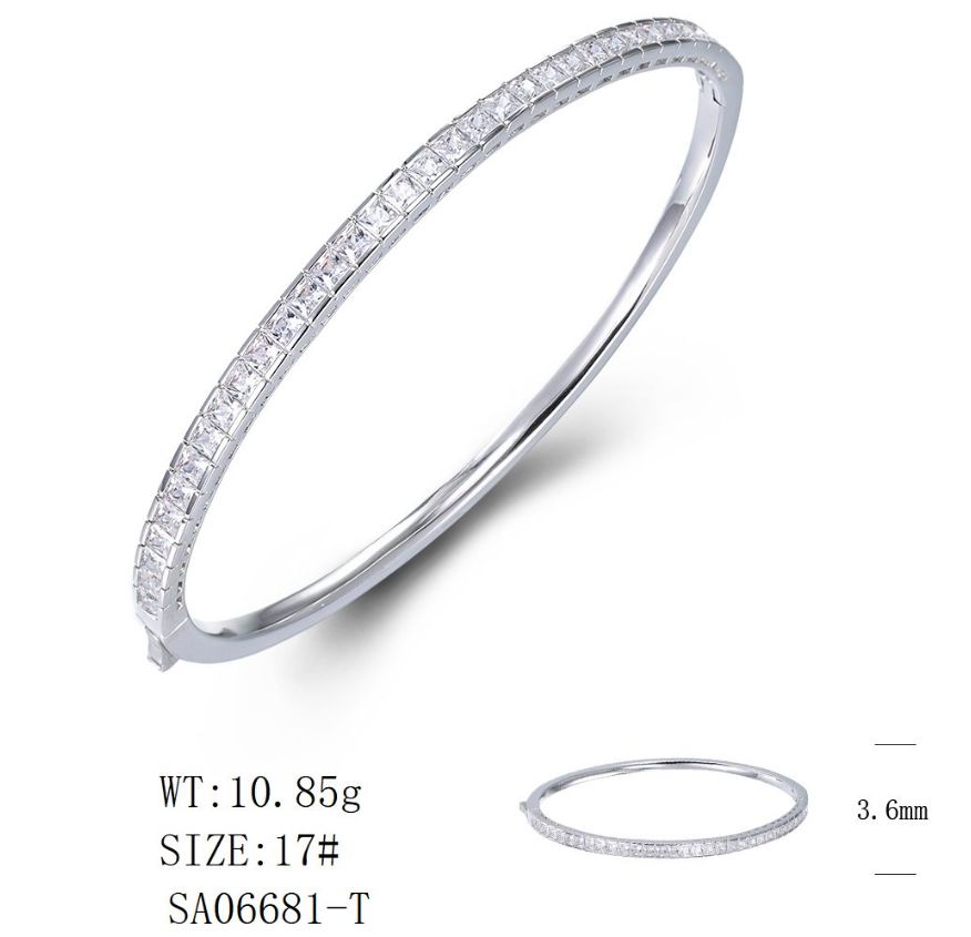 SA06881, Ladies' Moissanite Ring, S925, Rhodium Plated, White, 4.27g