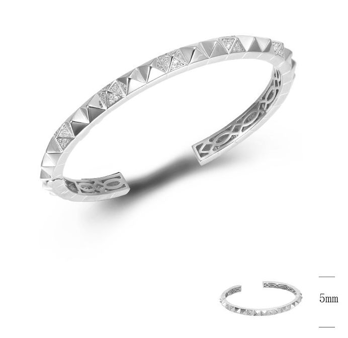 SA05888, Ladies' Moissanite Ring, S925, Rhodium Plated, White, 21.4g