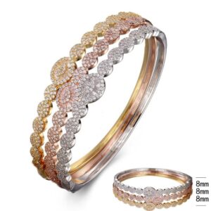 SA02889, Ladies' Moissanite Ring, S925, Rhodium Plated, White, 10.76g