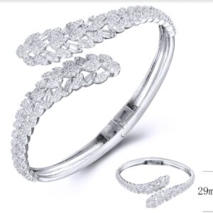 SA04040, Ladies' Moissanite Ring, S925, Rhodium Plated, White, 23.19g