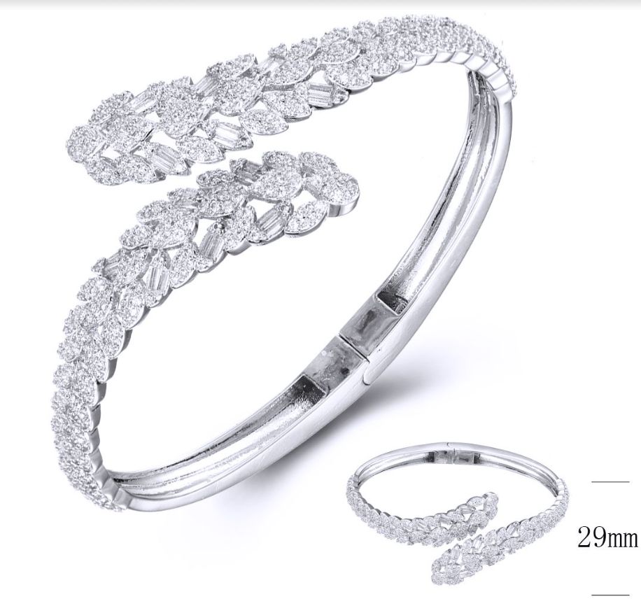 SA04040, Ladies' Moissanite Ring, S925, Rhodium Plated, White, 23.19g