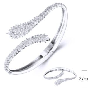 SA04020, Ladies' Moissanite Ring, S925, Rhodium Plated, White, 18.74g