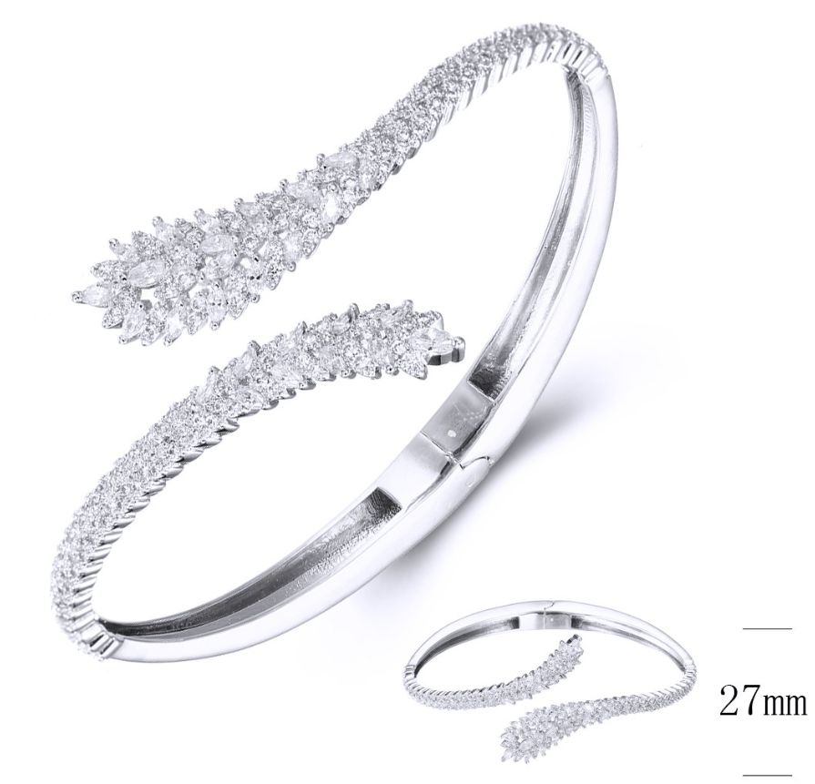 SA04020, Ladies' Moissanite Ring, S925, Rhodium Plated, White, 18.74g