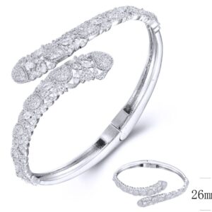 SA04024, Ladies' Moissanite Ring, S925, Rhodium Plated, White, 20.49g