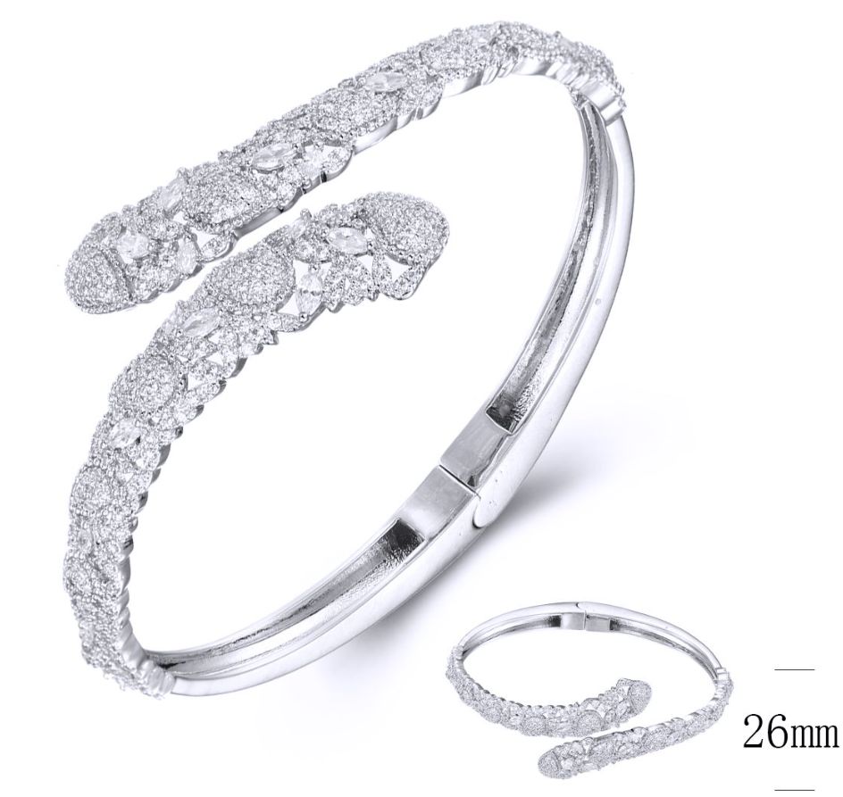 SA04024, Ladies' Moissanite Ring, S925, Rhodium Plated, White, 20.49g