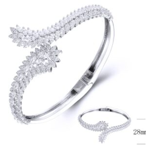 SA04003, Ladies' Moissanite Ring, S925, Rhodium Plated, White, 26.99g