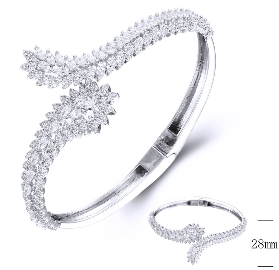 SA04003, Ladies' Moissanite Ring, S925, Rhodium Plated, White, 26.99g