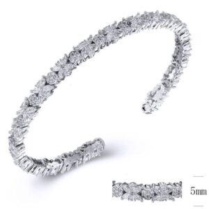 SA03817, Ladies' Moissanite Ring, S925, Rhodium Plated, White, 13.21g