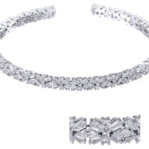 SA03816, Ladies' Moissanite Ring, S925, Rhodium Plated, White, 11.98g