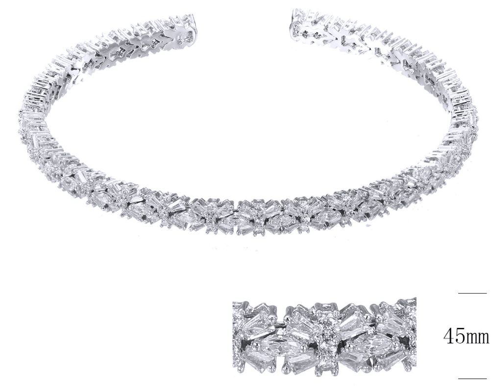 SA03816, Ladies' Moissanite Ring, S925, Rhodium Plated, White, 11.98g
