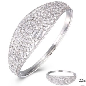 SA02861, Ladies' Moissanite Ring, S925, Rhodium Plated, White, 31.01g