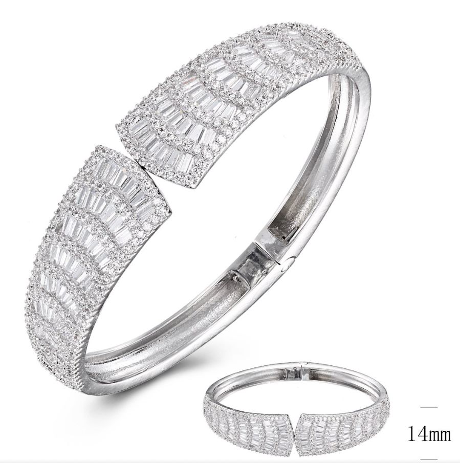 SA02877, Ladies' Moissanite Ring, S925, Rhodium Plated, White, 32.43g