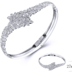 SA04018, Ladies' Moissanite Ring, S925, Rhodium Plated, White, 21.1g