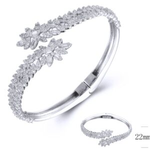 SA04027, Ladies' Moissanite Ring, S925, Rhodium Plated, White, 22.55g