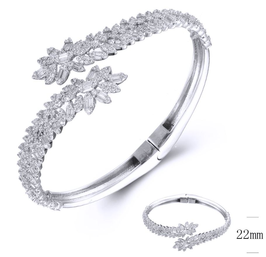 SA04027, Ladies' Moissanite Ring, S925, Rhodium Plated, White, 22.55g