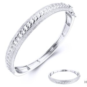SA03367, Ladies' Moissanite Ring, S925, Rhodium Plated, White, 26.21g