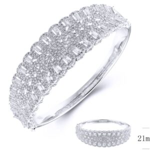 SA03514, Ladies' Moissanite Ring, S925, Rhodium Plated, White, 25.35g