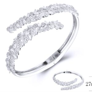 SA04011, Ladies' Moissanite Ring, S925, Rhodium Plated, White, 26.59g