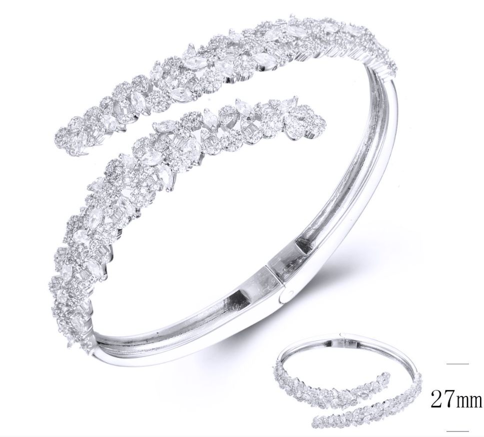 SA04011, Ladies' Moissanite Ring, S925, Rhodium Plated, White, 26.59g