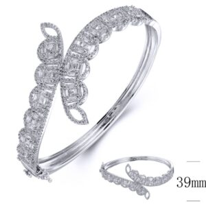 SA03538, Ladies' Moissanite Ring, S925, Rhodium Plated, White, 20.51g