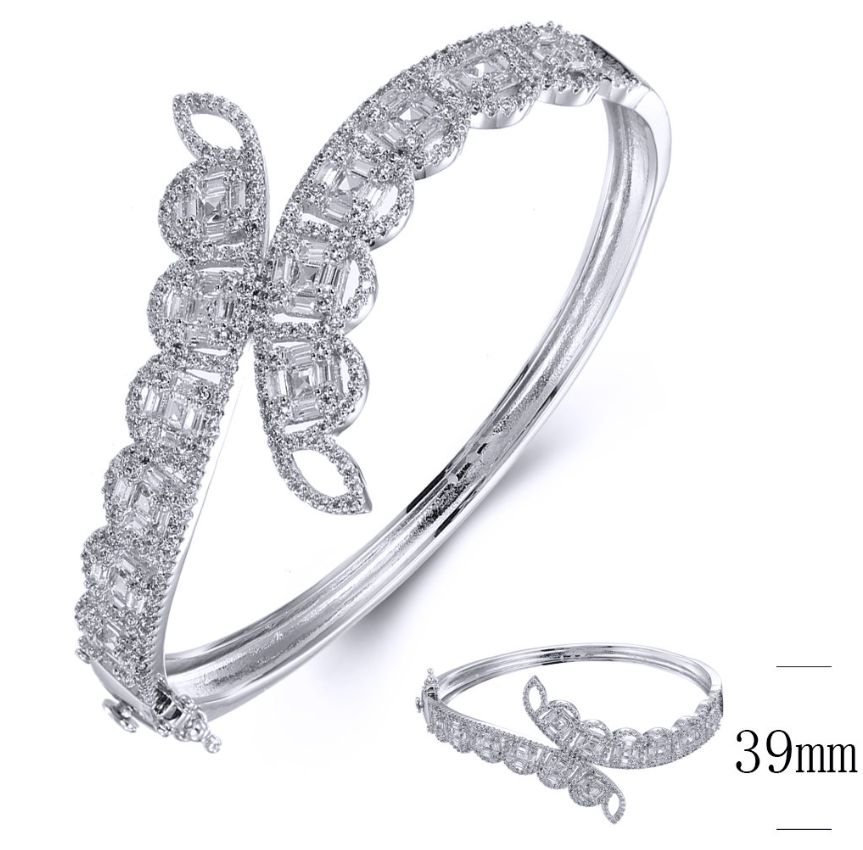 SA03538, Ladies' Moissanite Ring, S925, Rhodium Plated, White, 20.51g