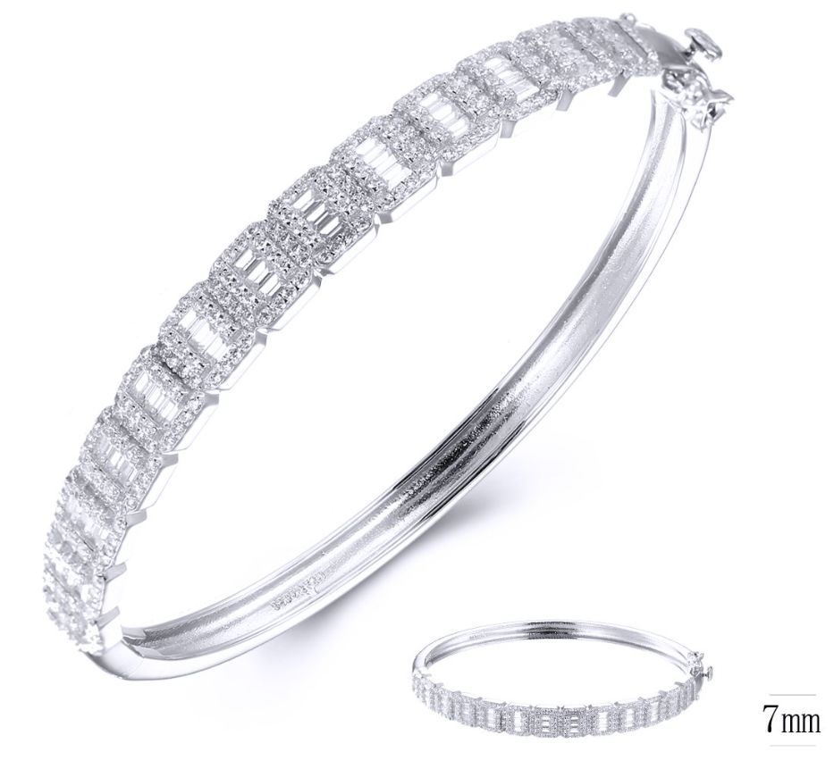 SA03440, Ladies' Moissanite Ring, S925, Rhodium Plated, White, 13.98g