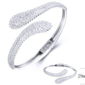 SA04013, Ladies' Moissanite Ring, S925, Rhodium Plated, White, 21.26g