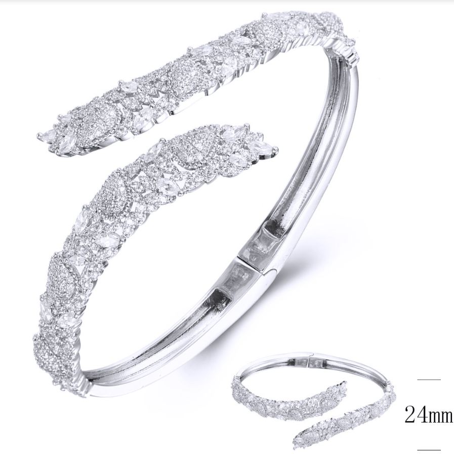 SA04045, Ladies' Moissanite Ring, S925, Rhodium Plated, White, 22.96g