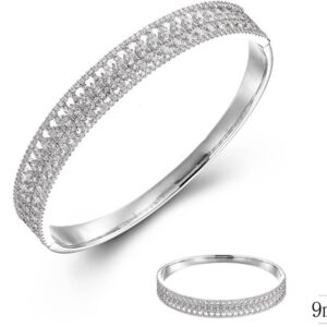 SA02939, Ladies' Moissanite Ring, S925, Rhodium Plated, White, 25.79g