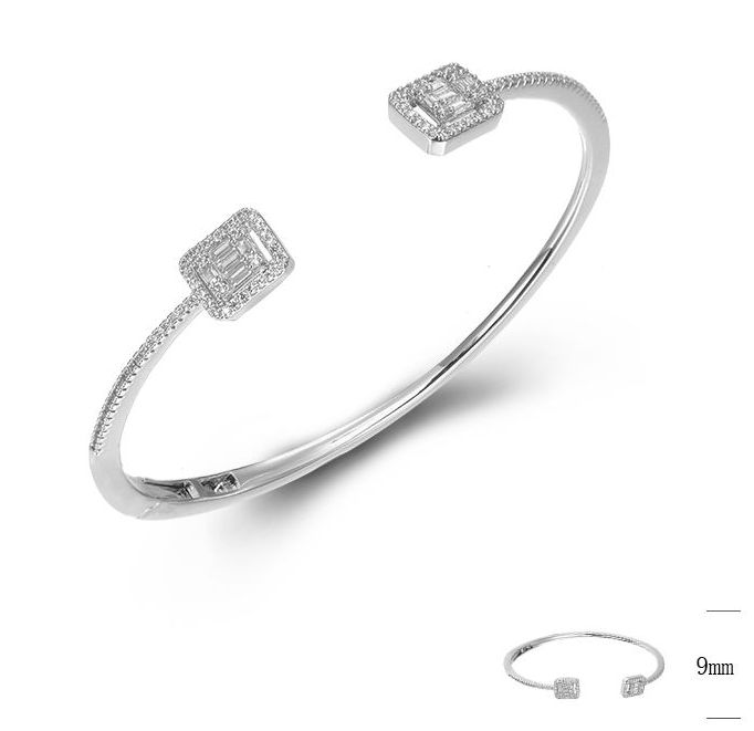 SA05774, Ladies' Moissanite Ring, S925, Rhodium Plated, White, 13.9g