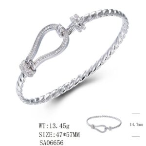 SA06656, Ladies' Moissanite Ring, S925, Rhodium Plated, White, 13.66g