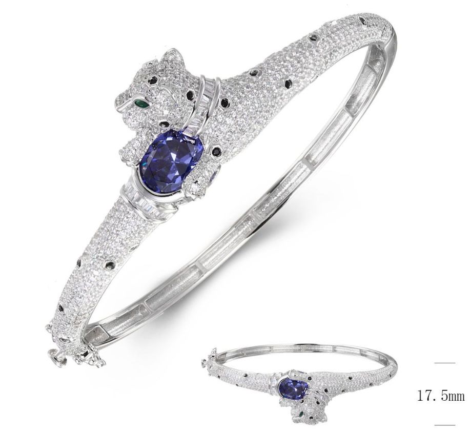 SA03714, Ladies' Moissanite Ring, S925, Rhodium Plated, White, 21.2g