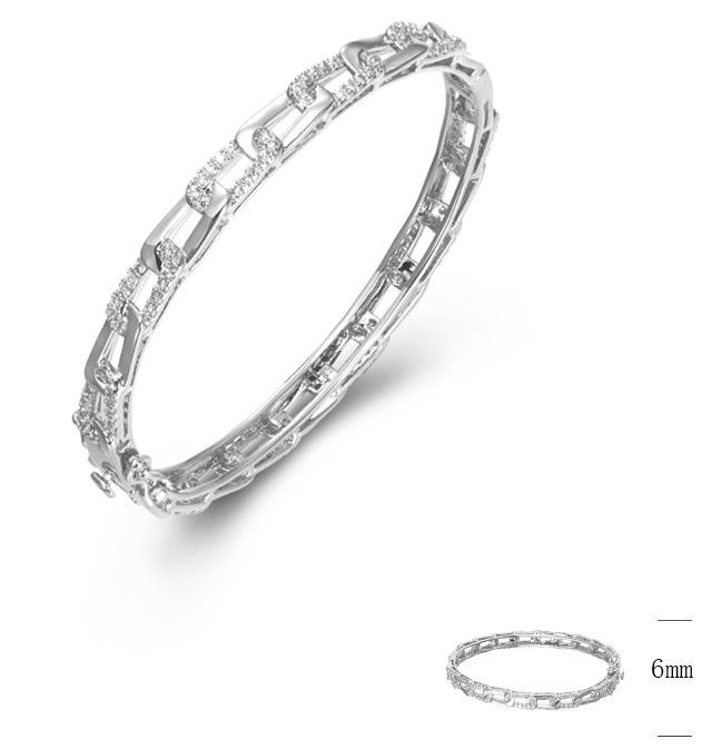 SA05883, Ladies' Moissanite Ring, S925, Rhodium Plated, White, 13.5g