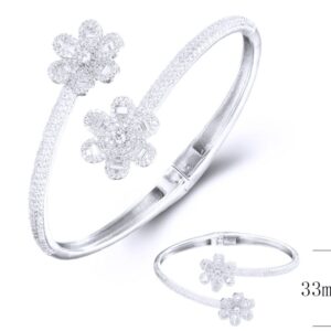 SA04114, Ladies' Moissanite Ring, S925, Rhodium Plated, White, 25.98g