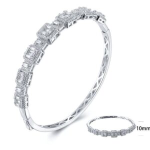 SA02564, Ladies' Moissanite Ring, S925, Rhodium Plated, White, 18.97g