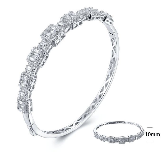 SA02564, Ladies' Moissanite Ring, S925, Rhodium Plated, White, 18.97g
