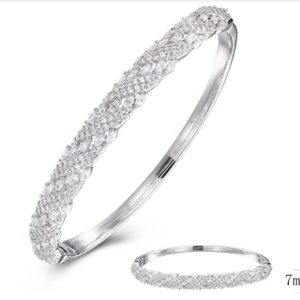 SA02938, Ladies' Moissanite Ring, S925, Rhodium Plated, White, 17.5g