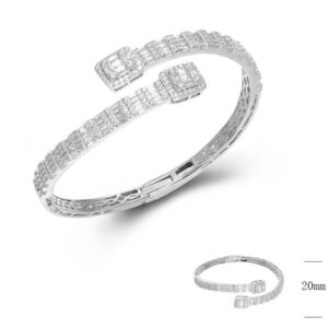 SA05915, Ladies' Moissanite Ring, S925, Rhodium Plated, White, 21.9g