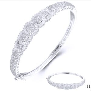SA03682, Ladies' Moissanite Ring, S925, Rhodium Plated, White, 19.87g