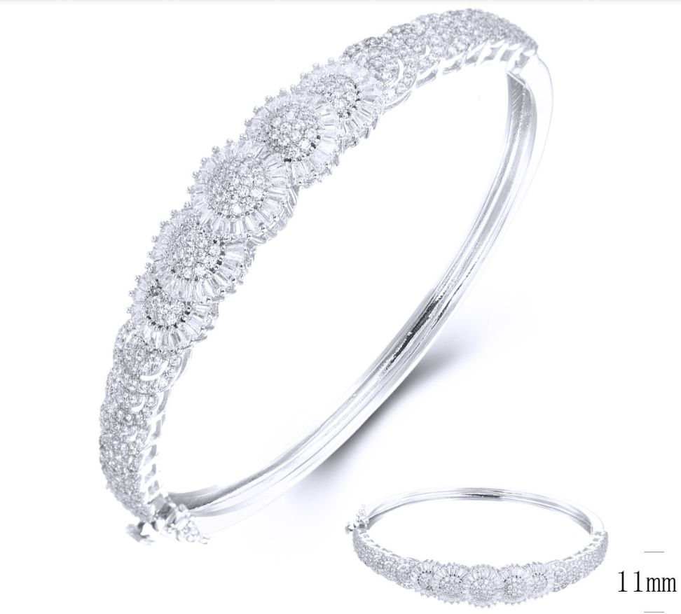 SA03682, Ladies' Moissanite Ring, S925, Rhodium Plated, White, 19.87g