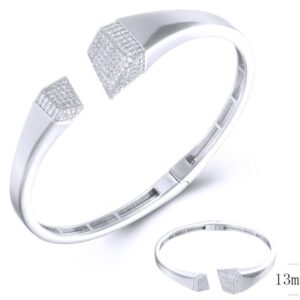 SA04170, Ladies' Moissanite Ring, S925, Rhodium Plated, White, 24.1g